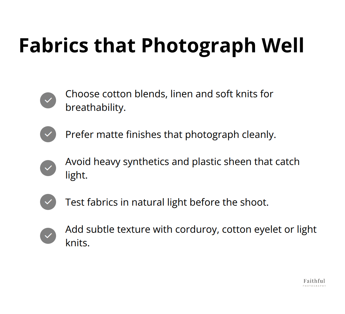 Checklisted fabric and texture tips for clean, flattering portraits - Family portrait wardrobe tips