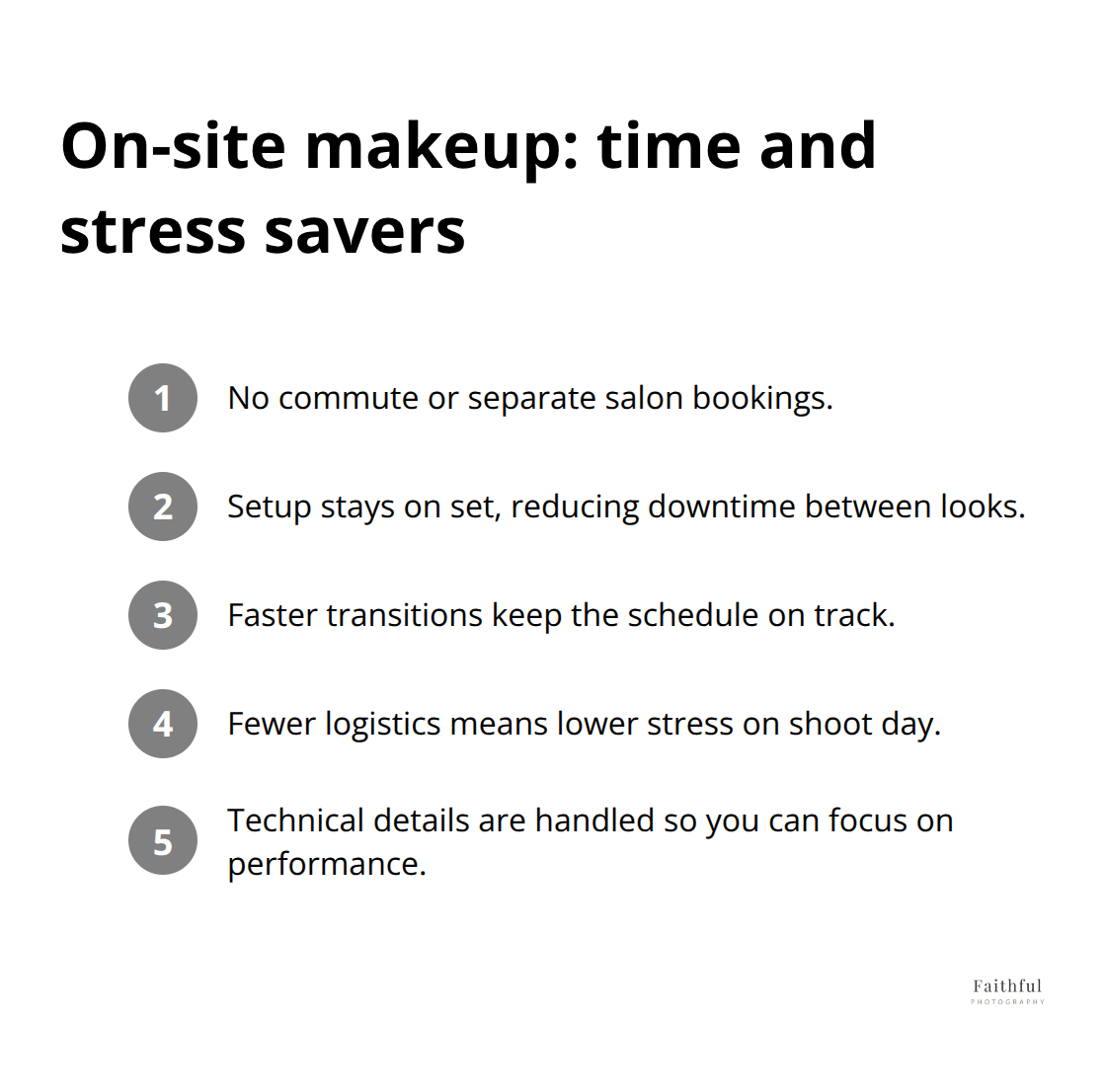 Key on-site makeup benefits for Sydney photoshoots - In house makeup Sydney
