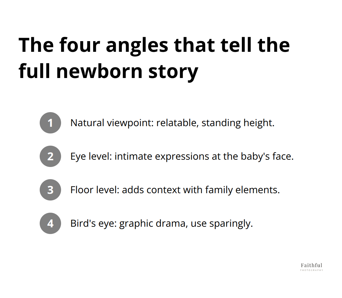 Four shooting angles for Sydney newborn sessions - Newborn photography ideas Sydney
